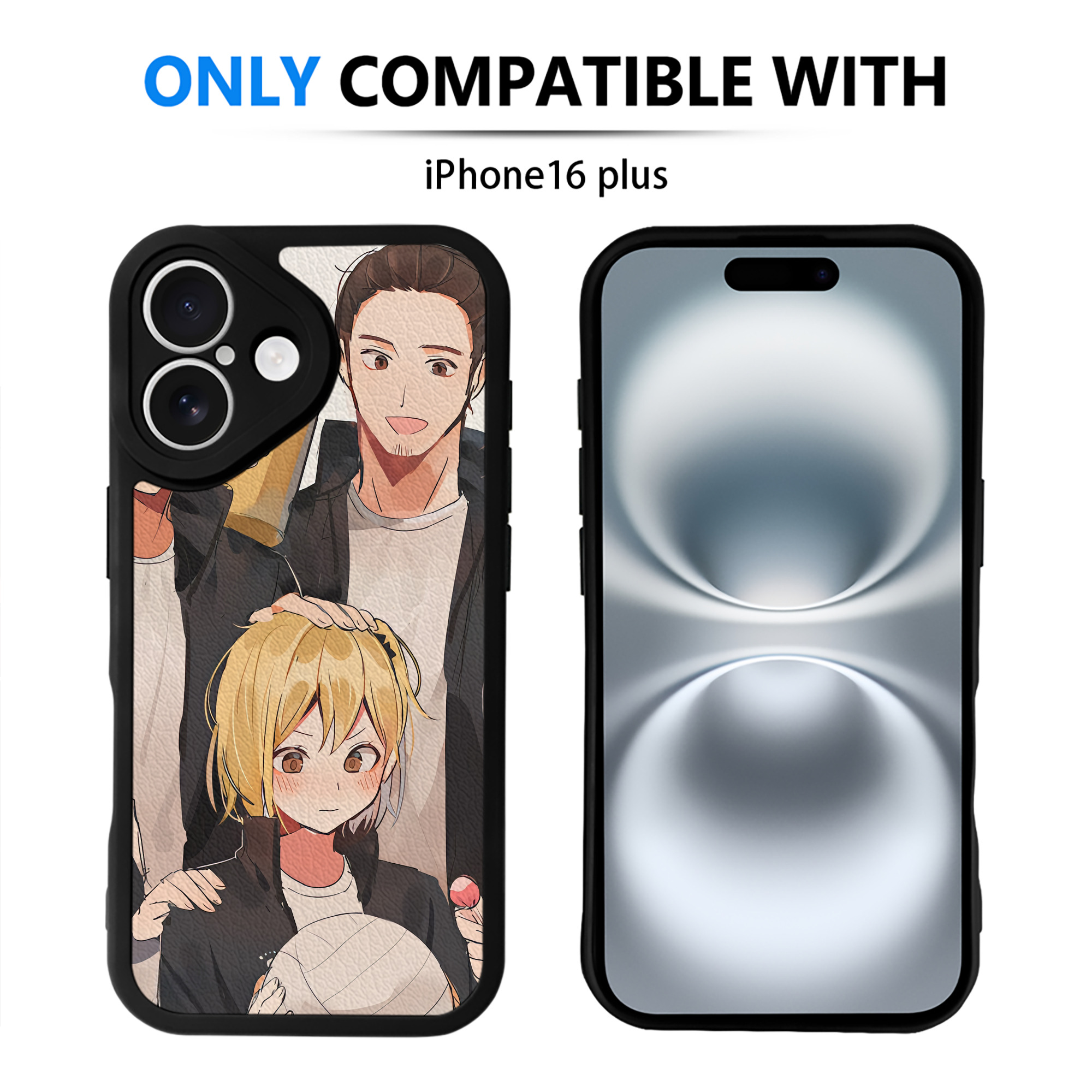 （画像用） ハイキュー!! Haikyu!! 【iPhone 16シリーズ対応】シリコンスマホケース（レザー調） 材質：シリコン